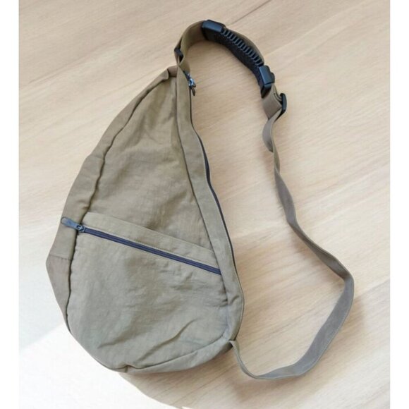 AmeriBag Healthy Back Bag 17" Brownish Distressed Nylon Small Sling Unisex EUC - Picture 1 of 16